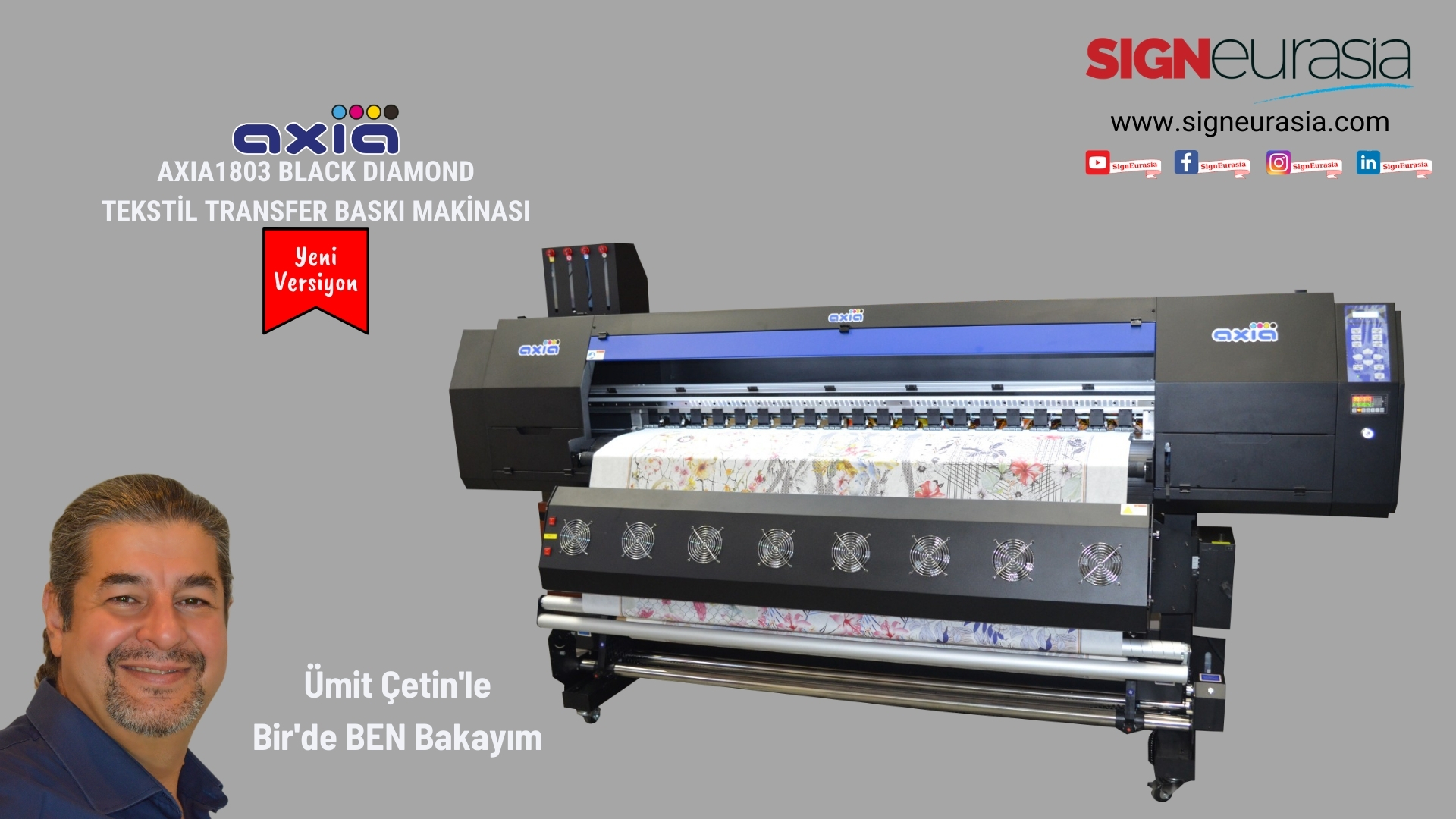 AXIA1803 BLACK DIAMOND Tekstil Transfer Baskı Makinasını İnceledik.
